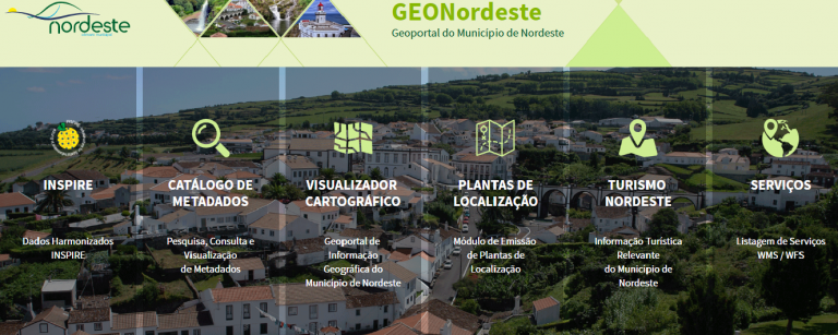 Informação geográfica do concelho disponível na Internet