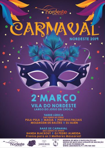 Matiné e baile de Carnaval neste sábado (2 de Março)