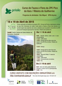 Curso de Flora, Fauna e conservação da ZPE Pico da Vara/Ribeira do Guilherme