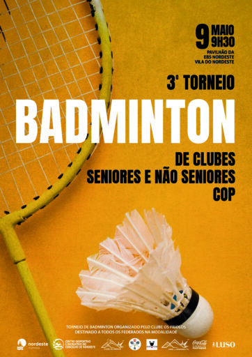 3.º TORNEIO DE BADMINTON DE CLUBE SENIORES E NÃO SENIORES