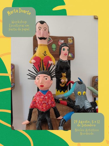 WORKSHOP DE ESCULTURA EM PASTA DE PAPEL